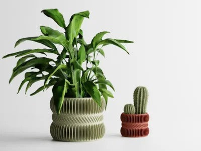 Modern ribbed Vase -Series 3