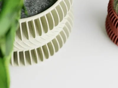 Modern ribbed Vase -Series 3
