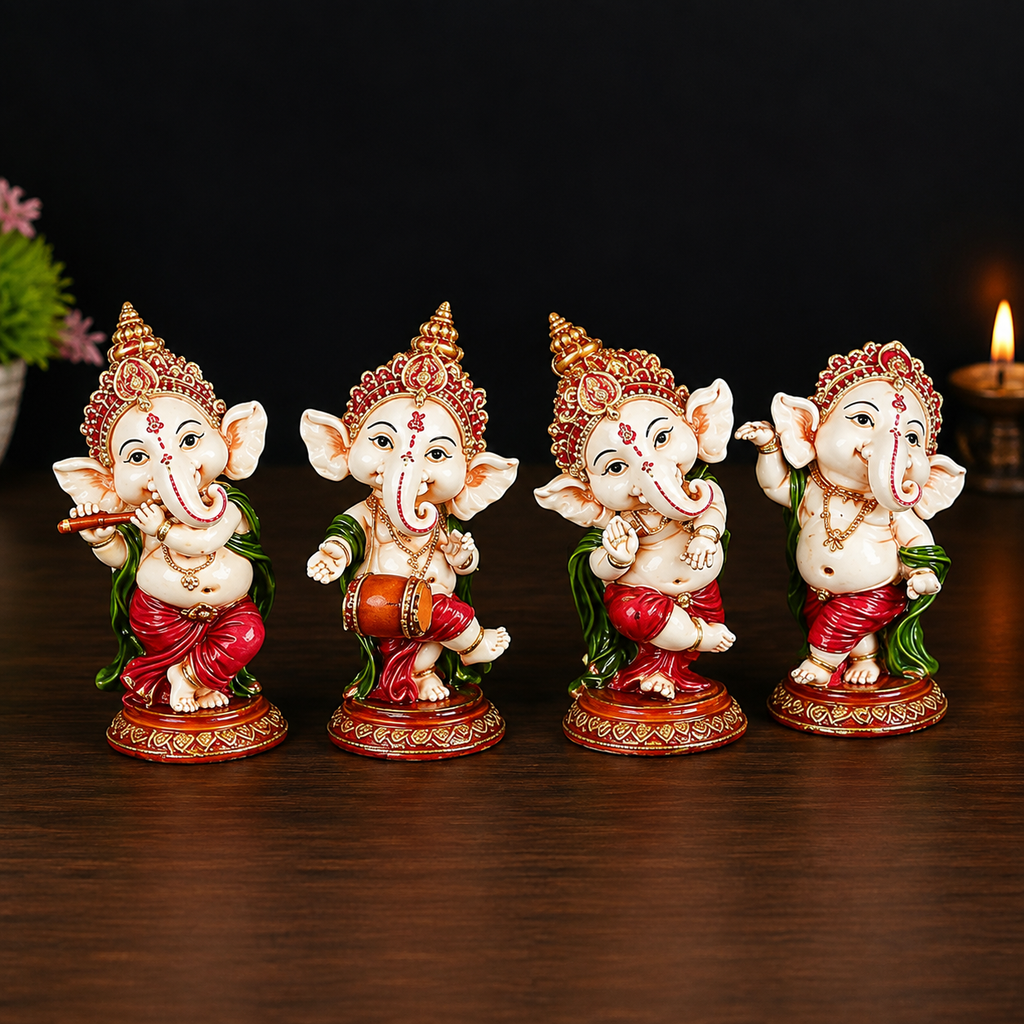 Dancing Ganesha (Set of 4)