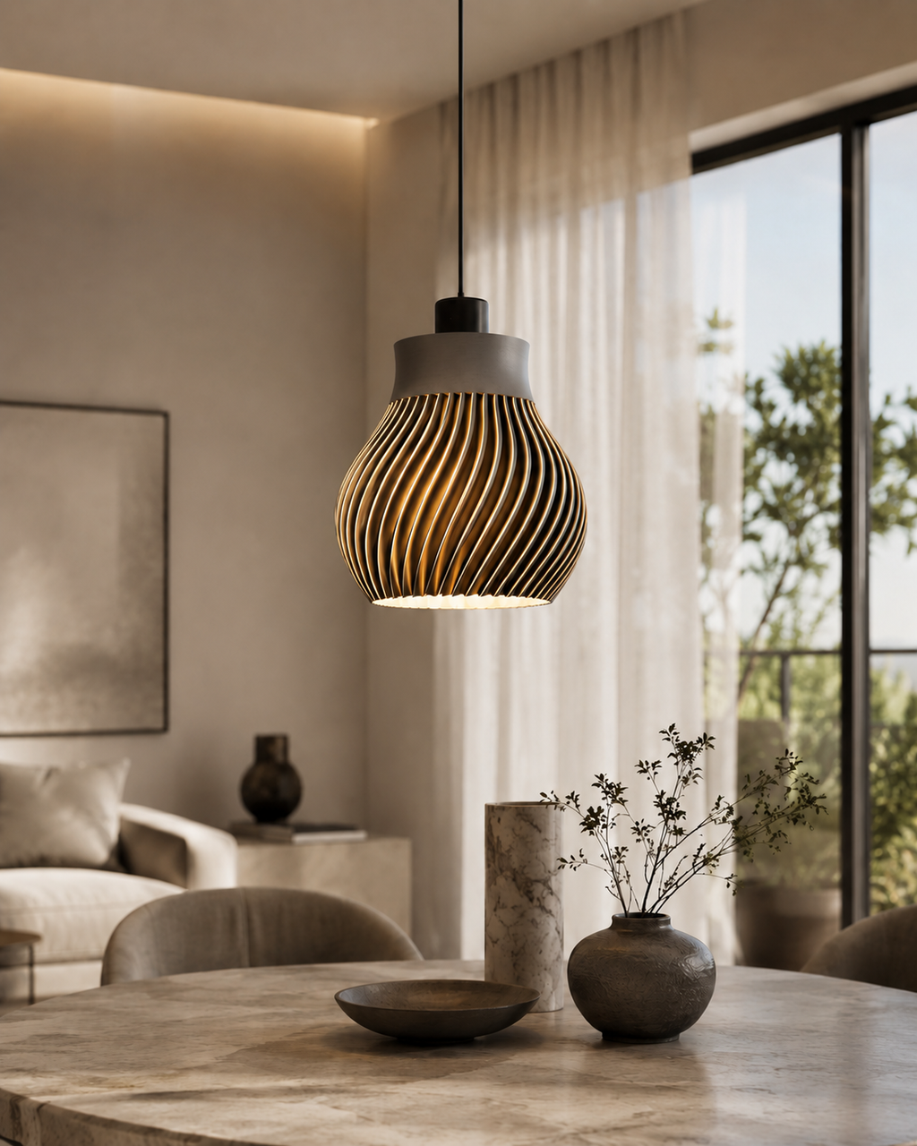 The Ridged Pendant Lamp