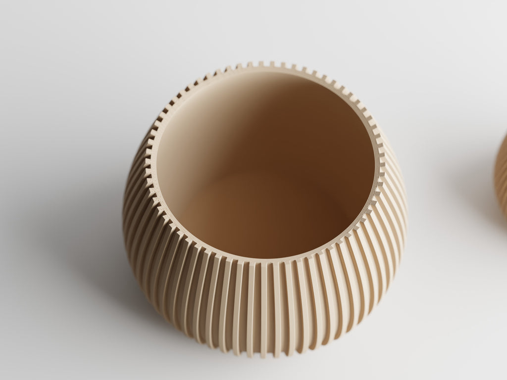 Modern Ribbed Vase -Series 4