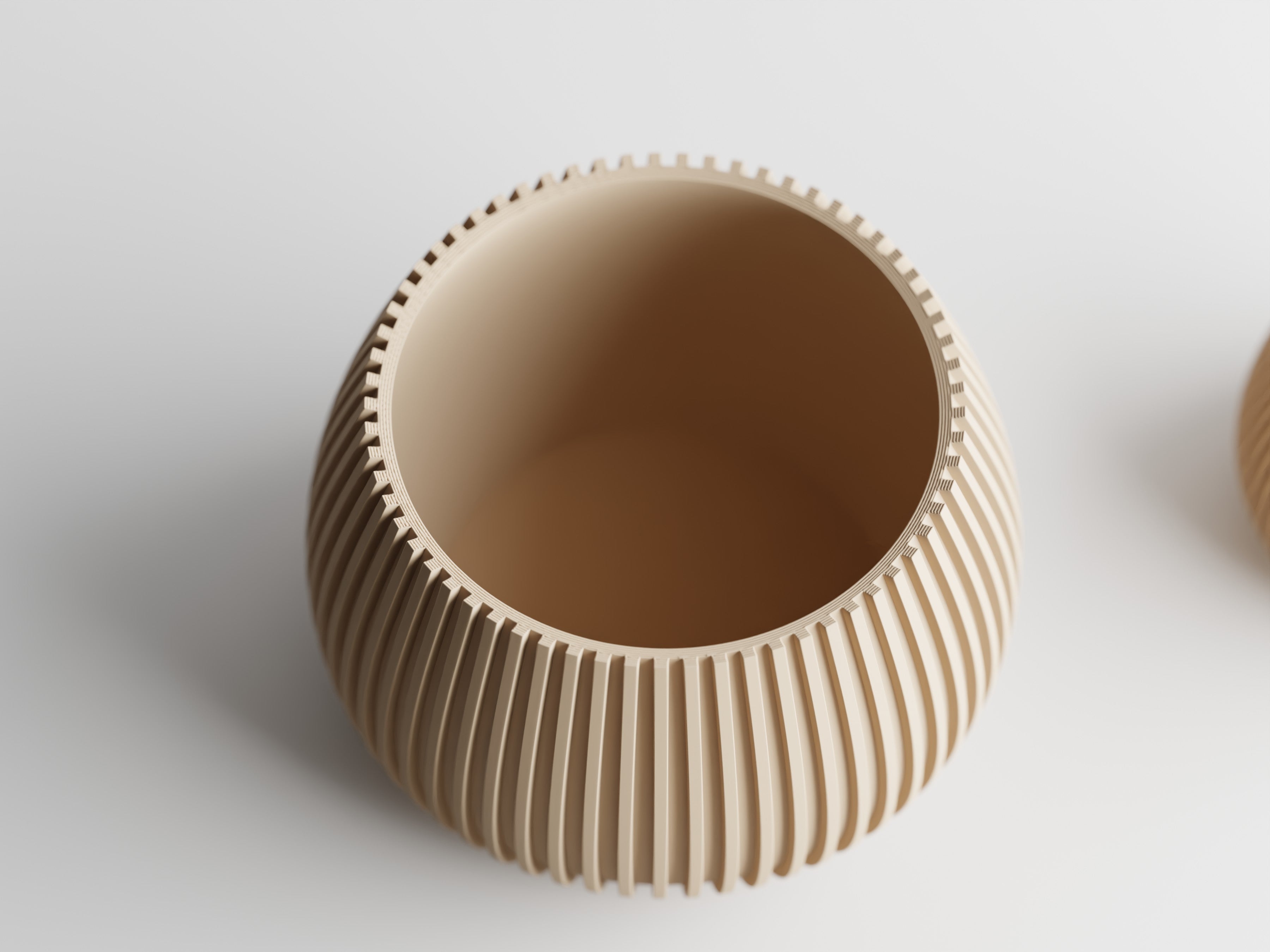 Modern Ribbed Vase -Series 4