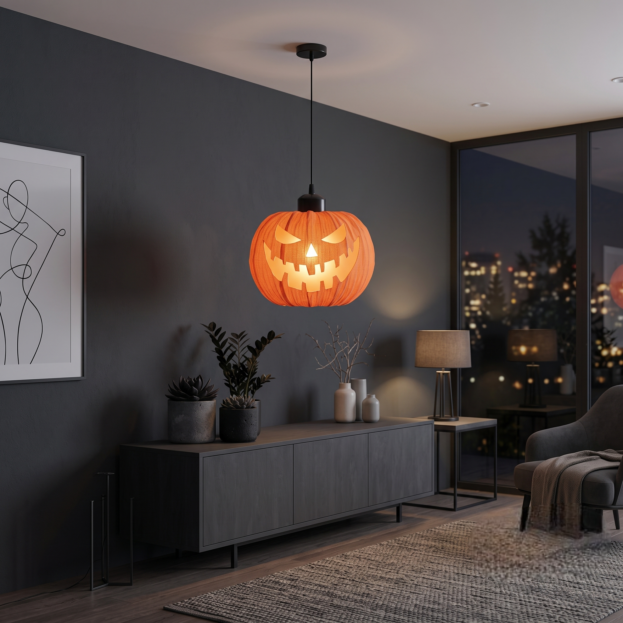 The Halloween Pumpkin Pendant Lamp