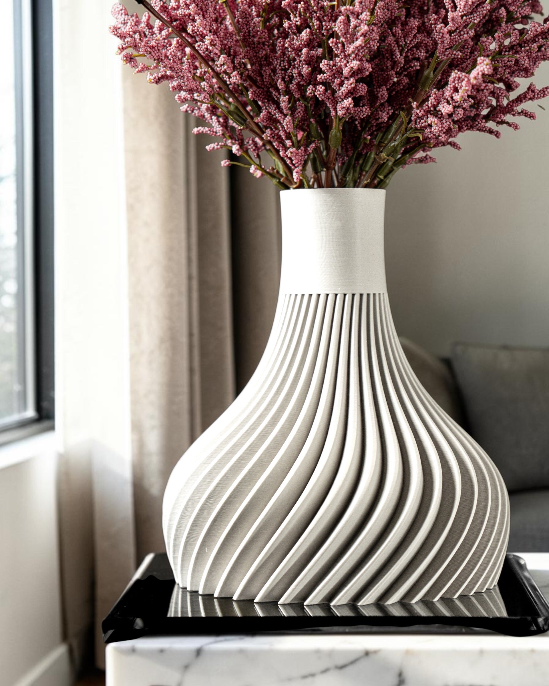 Ridged Flower Vase